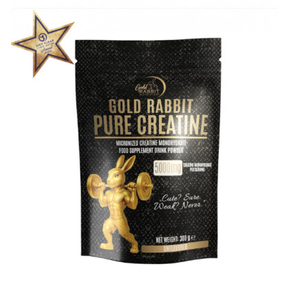 Gold RABBIT Kreatin Monohidrát – 100% Mikronizált, UltraPure (300g Doypack tasakban)
